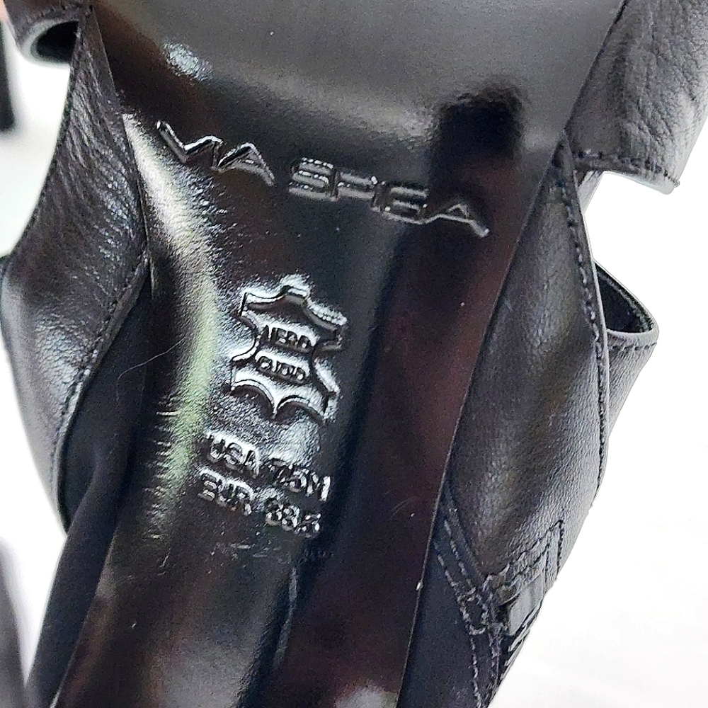 NWOB Via Spiga Italian Leather Caged 4.5" Heels Size 7.5 Black - Picture 7 of 11